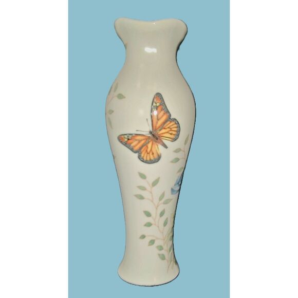 Rare Lenox American by Design Butterfly Meadow by Louise Le Luyer 7" Bud‎ Vase - Picture 1 of 6